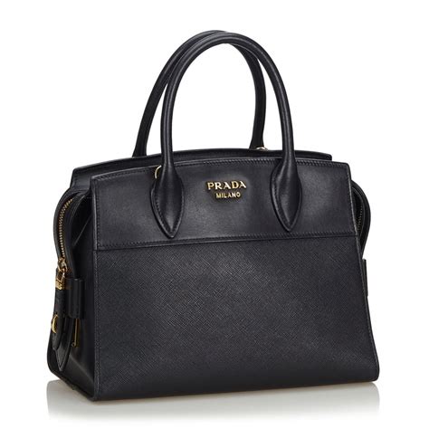 prada leather tote bag black|prada saffiano leather tote bag.